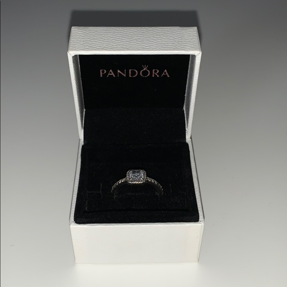 Pandora Square Sparkle Halo Ring 💍